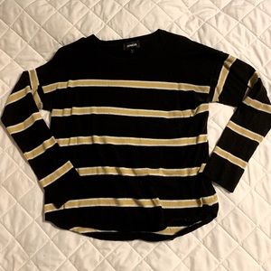Express Black and Yellow Striped Sweater Sz Medium